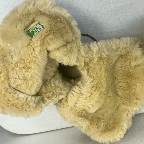 Earth Spirit Size 5 Tan Fur-Lined Winter Boots Leather Faux Fur Winter Fall Boho - Picture 5 of 10